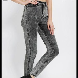 BDG twig high rise ankle jeans dark acid wash